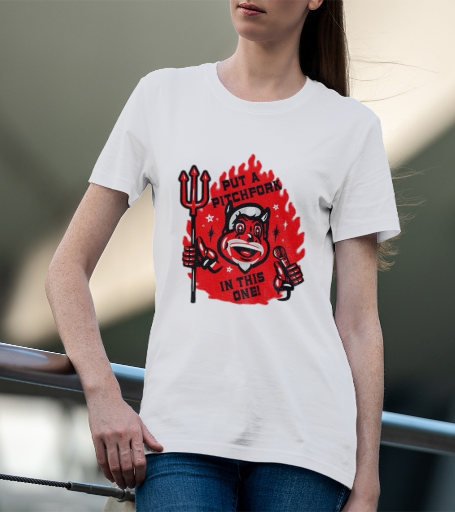 New Jersey Put A Pitchfork In This One NHL Devil Flame Retro T-Shirt