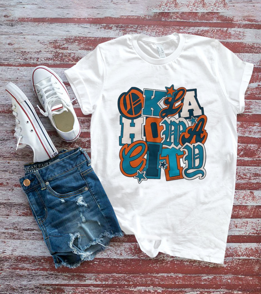Oklahoma City Thunder Retro Typography Oklahoma City Styles T-Shirt