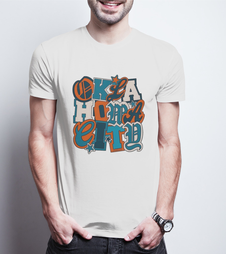 Oklahoma City Thunder Retro Typography Oklahoma City Styles T-Shirt