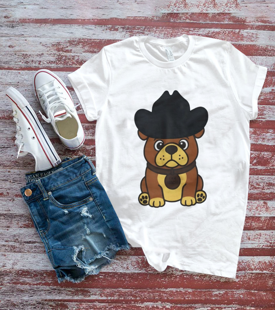Rodeo Roscoe Dog Cowboy Hat Brown Pup T-Shirt