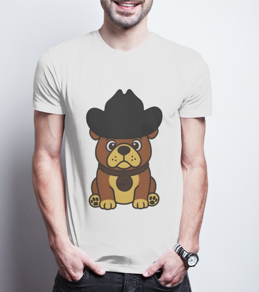 Rodeo Roscoe Dog Cowboy Hat Brown Pup T-Shirt
