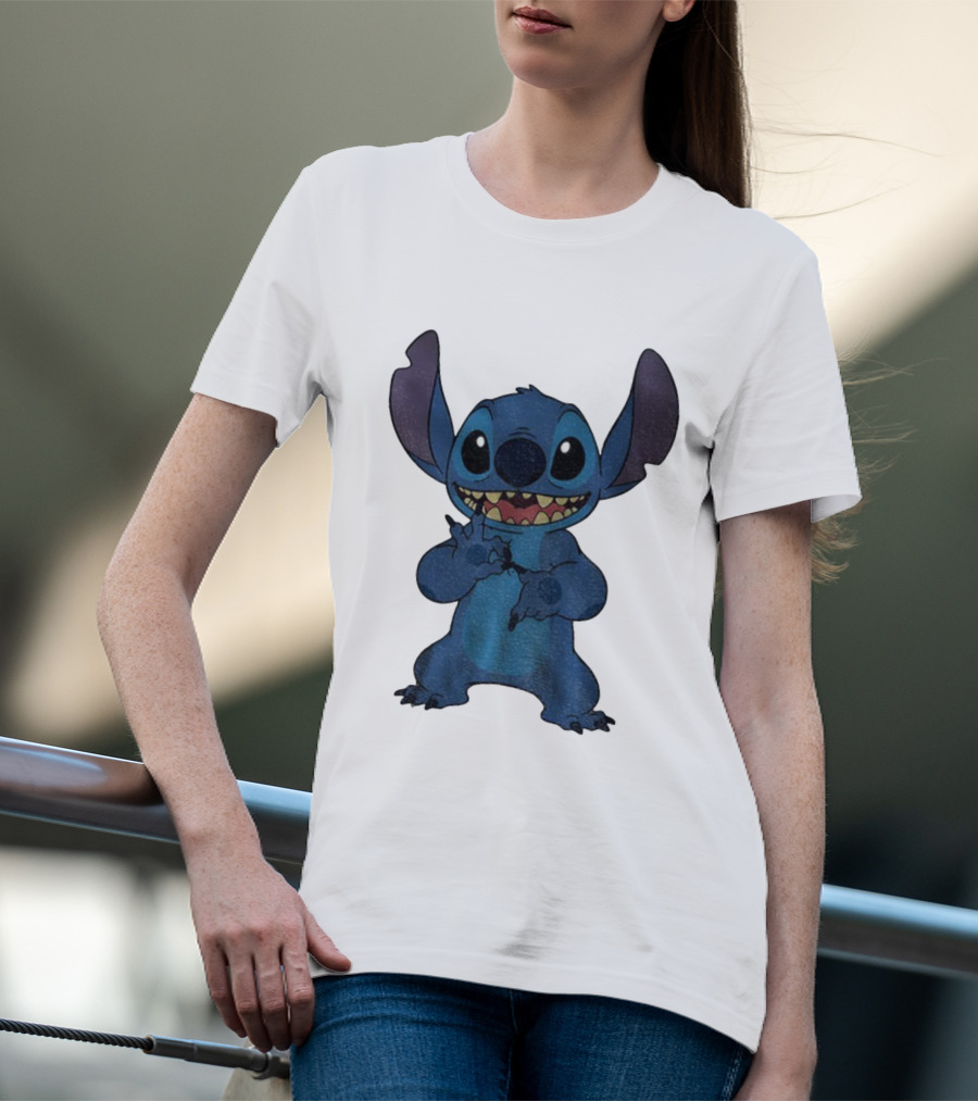 Six Seven 6 7 Meme Funny Stitch Hands Character T-Shirt