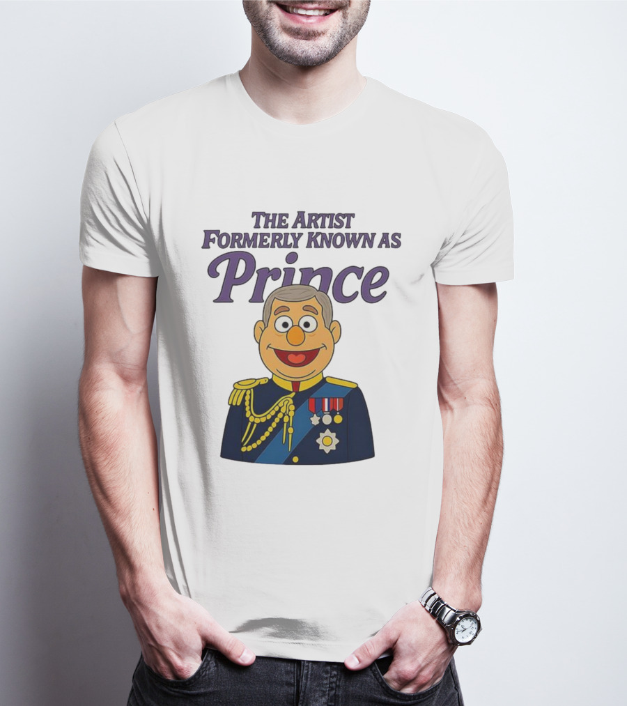 The Artist Formerly Known As Prince Andrew Caricature Royal Cartoon T-Shirt