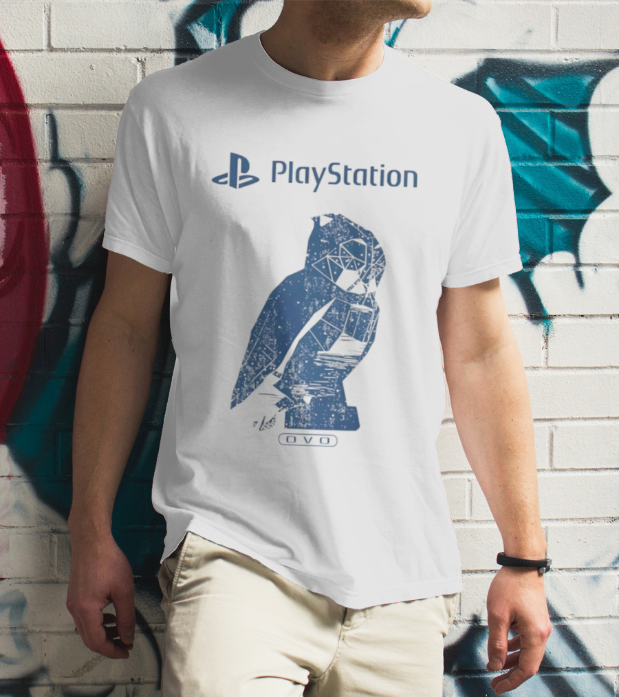 PlayStation OVO Collaboration Owl Logo T-Shirt