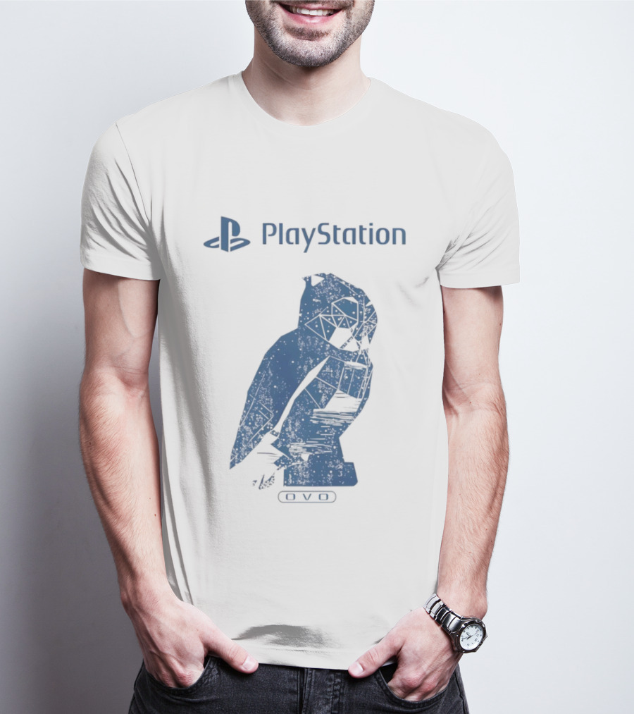 PlayStation OVO Collaboration Owl Logo T-Shirt