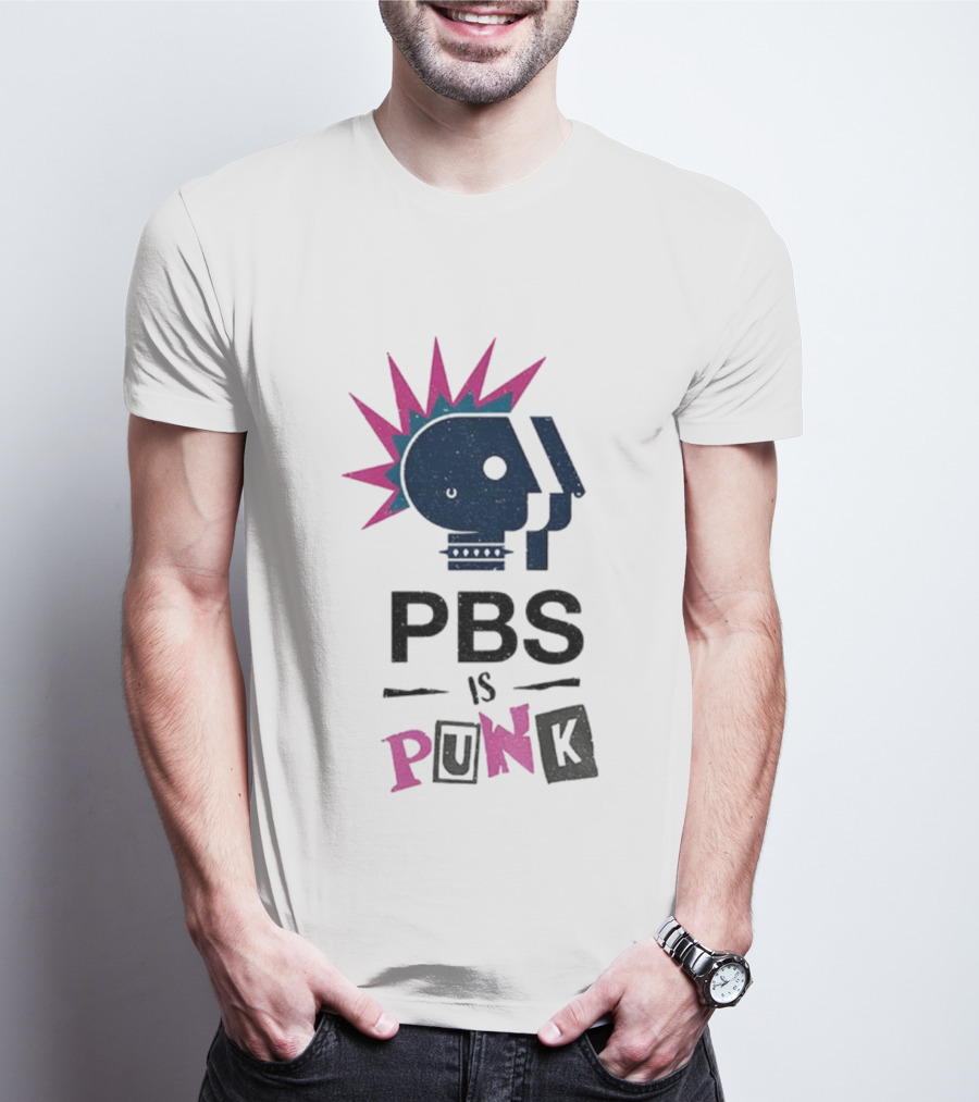 PBS Is Punk Public Broadcasting Defender Funny Parody T-Shirt