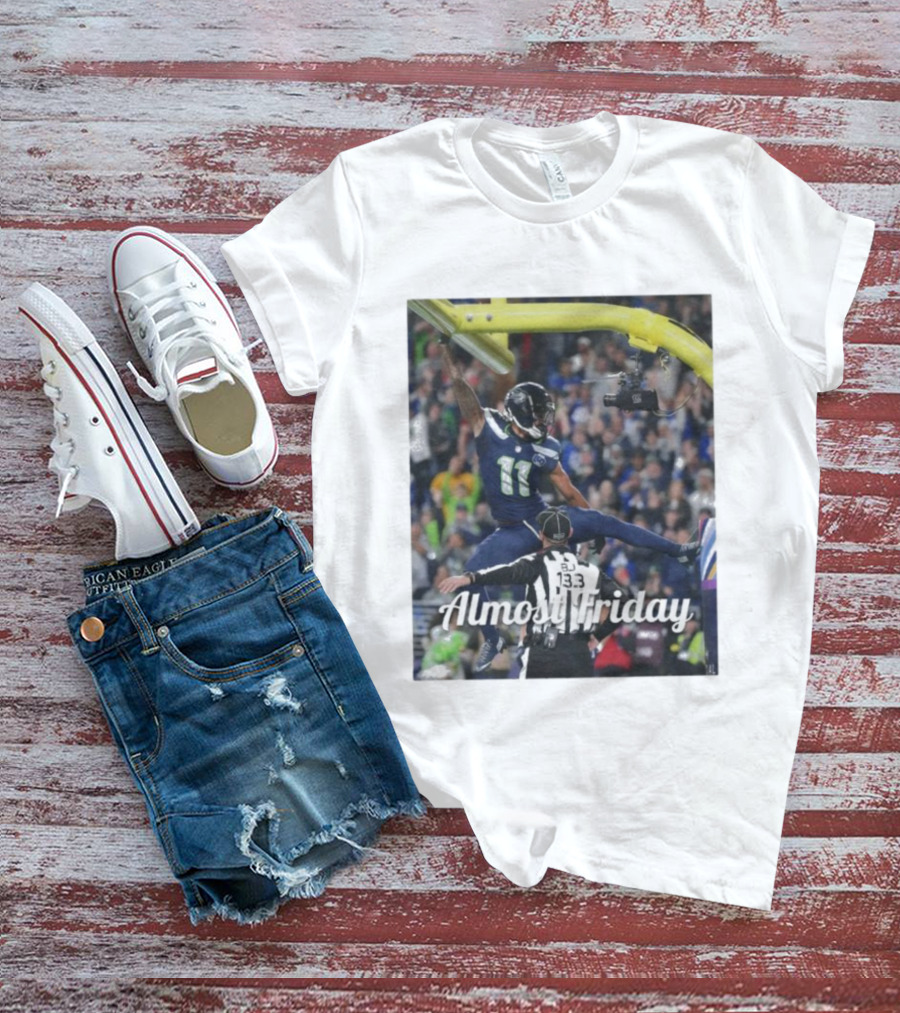 Almost Friday Jaxon Smith-Njigba Touchdown Celebration Seahawks Football T-Shirt