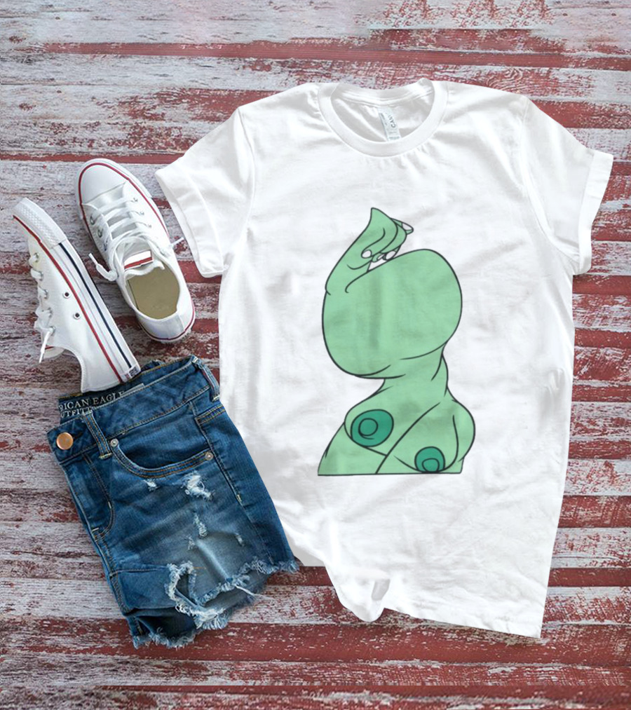 Bicep Flexing Cartoon Figure With Green Color Theme Pasadena T-Shirt