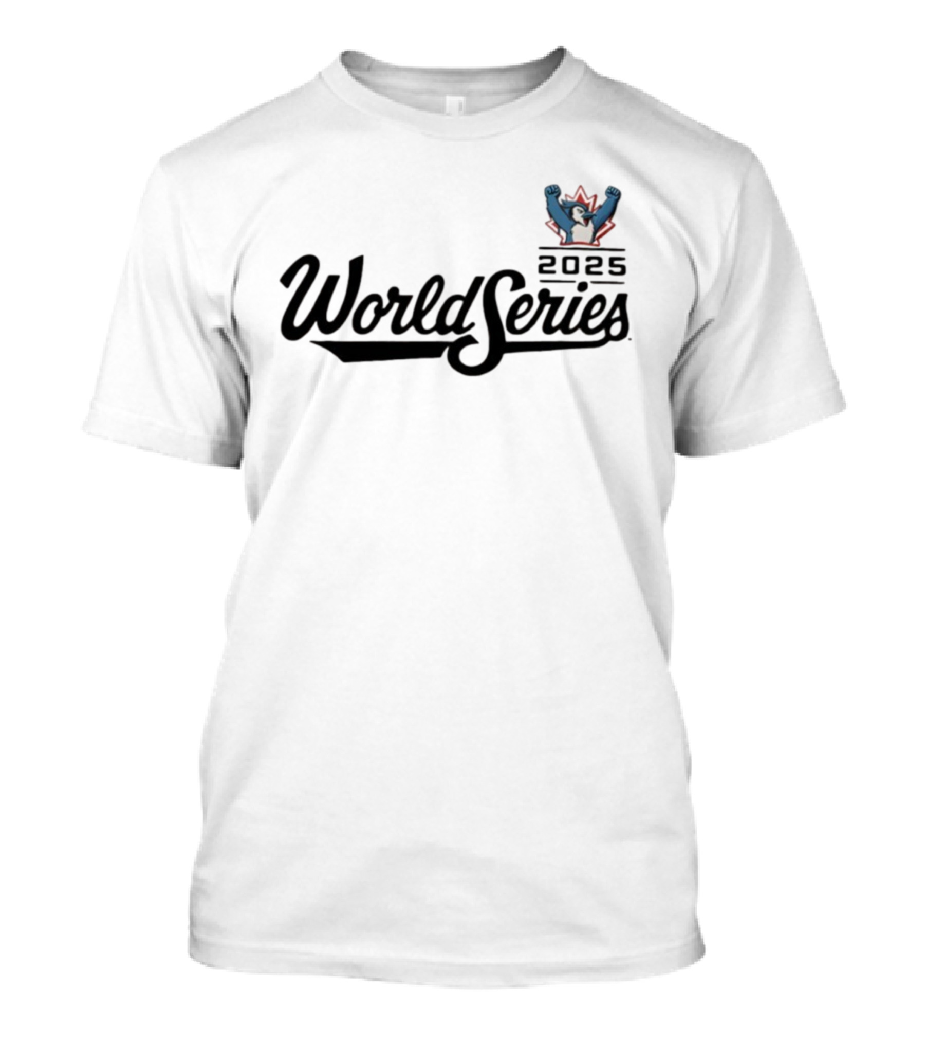 Blue Jays World Series 2025 Fist Pumping Mascot Logo T-Shirt