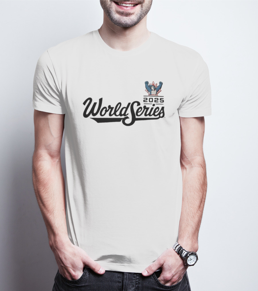 Blue Jays World Series 2025 Fist Pumping Mascot Logo T-Shirt