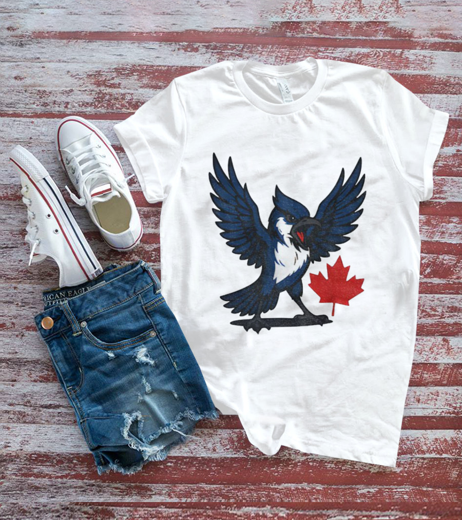 Toronto Blue Jays Canadian Blue Jay Go Jays Maple Leaf T-Shirt