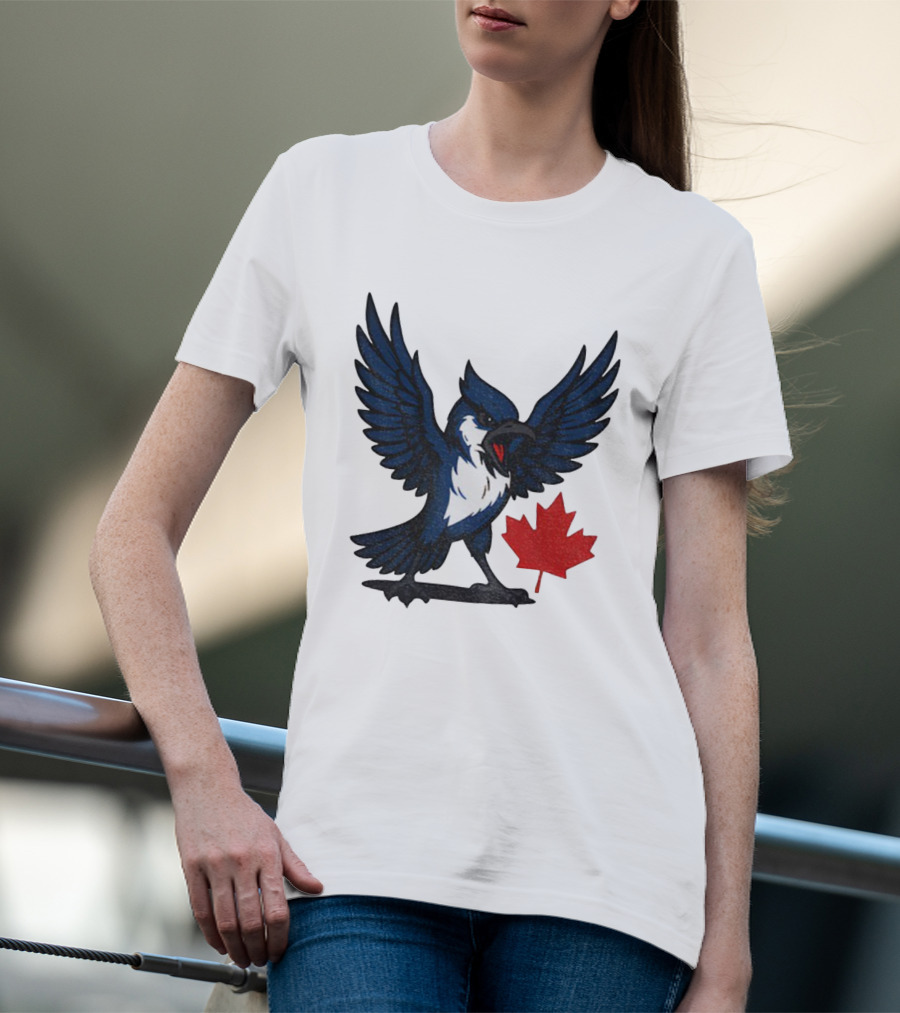 Toronto Blue Jays Canadian Blue Jay Go Jays Maple Leaf T-Shirt