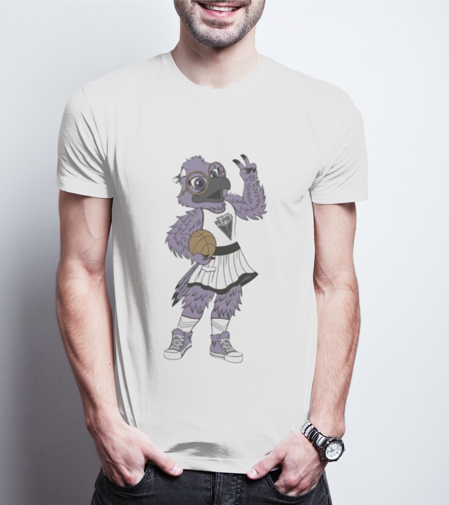 Golden State Valkyries WNBA Violet The Raven Mascot Basketball Fan Apparel T-Shirt