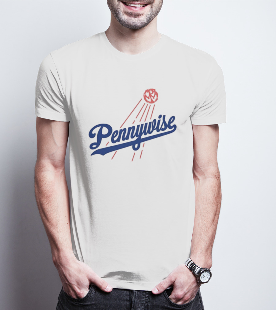 Pennywise Los Angeles Dodgers Collaboration Baseball Balloon T-Shirt