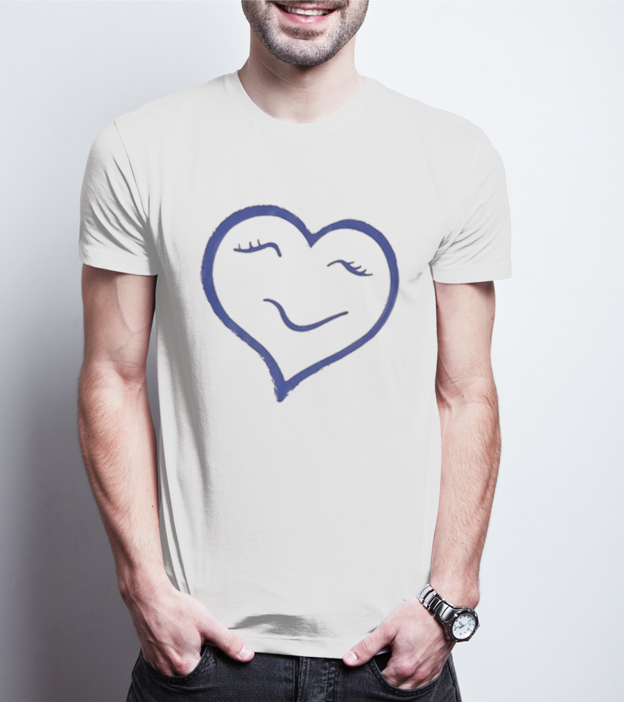 Shania Twain Foundation Heart Logo Blue Outline T-Shirt