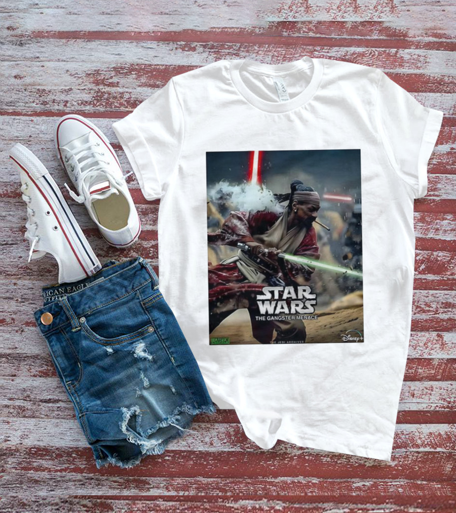 Star Wars The Gangster Menace Snoop Jedi Parody Disney T-Shirt