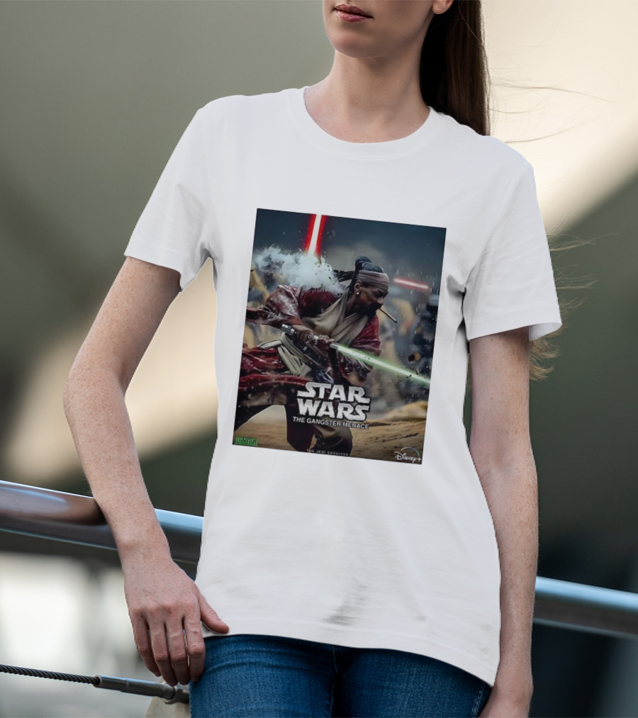 Star Wars The Gangster Menace Snoop Jedi Parody Disney T-Shirt