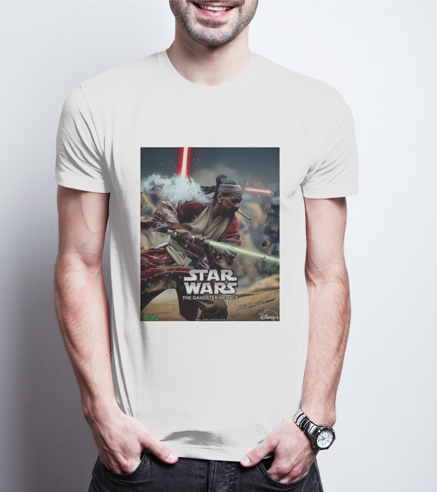 Star Wars The Gangster Menace Snoop Jedi Parody Disney T-Shirt