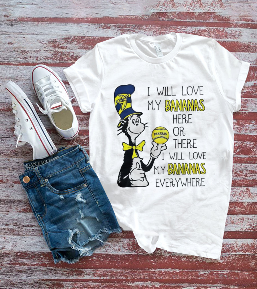The Cat In The Hat Bananas Love My Bananas Everywhere T-Shirt