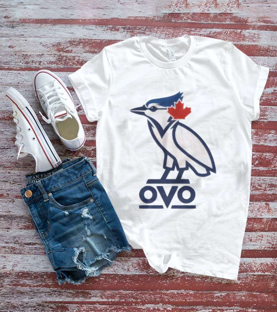 Toronto Blue Jays OVO Owl Maple Leaf Emblem T-Shirt