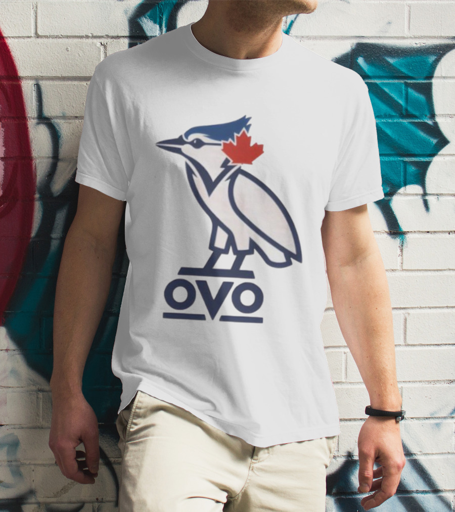 Toronto Blue Jays OVO Owl Maple Leaf Emblem T-Shirt