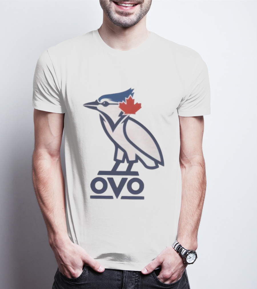 Toronto Blue Jays OVO Owl Maple Leaf Emblem T-Shirt