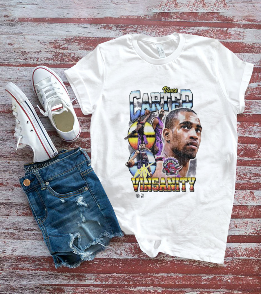 Vince Carter Vinsanity Raptors NBA Vintage Collage T-Shirt