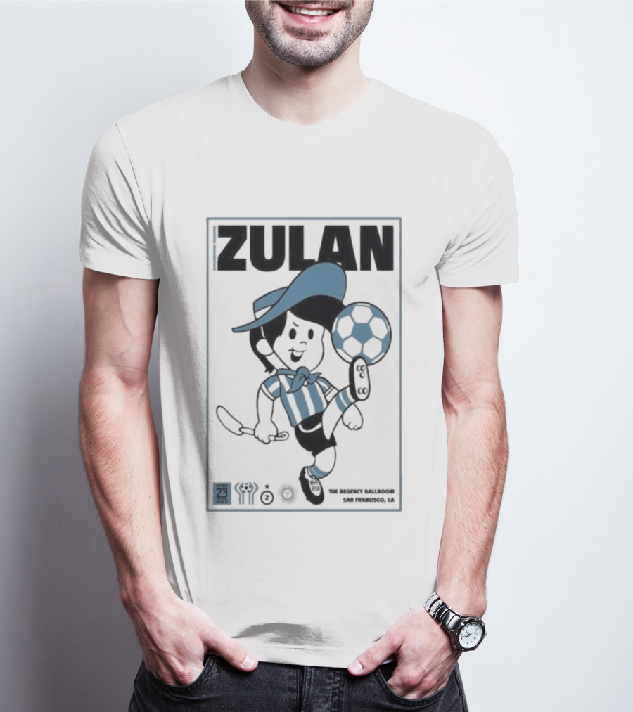 Zulan The Regency Ballroom San Francisco Oct 23 2025 Soccer Theme T-Shirt