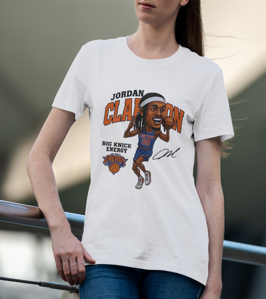 Jordan Clarkson New York 00 Energy Knicks Basketball T-Shirt