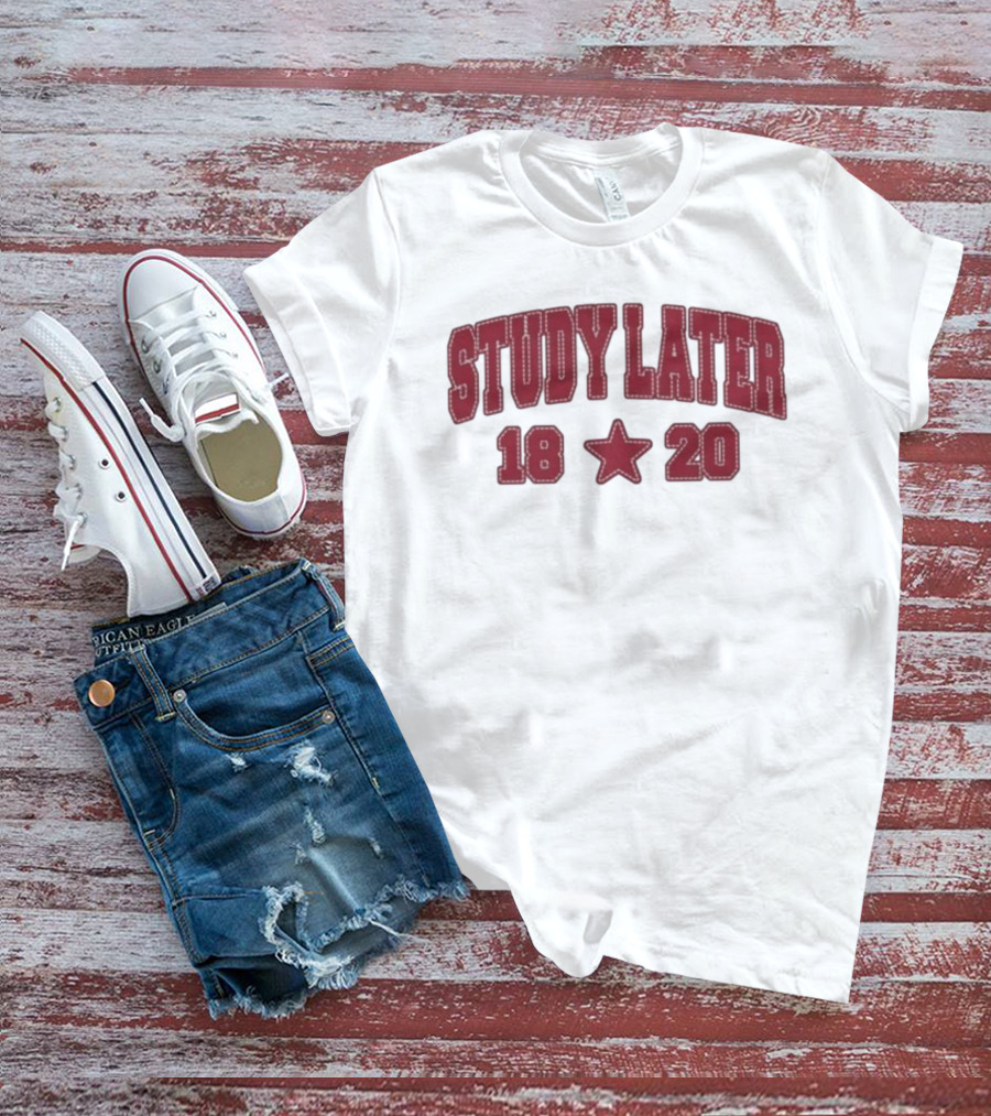 Indiana Hoosiers Study Later Star 18 20 T-Shirt