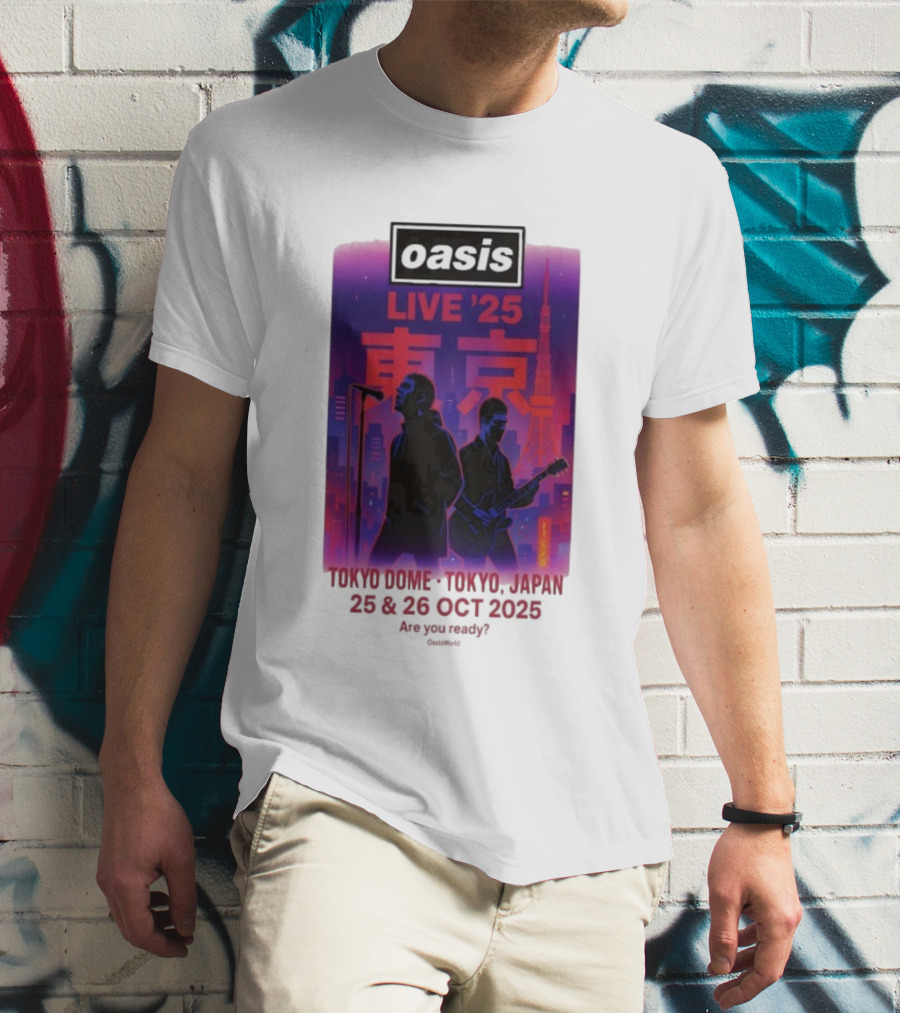 Oasis Live 2025 Tokyo Concert At Tokyo Dome October 25-26 Japan T-Shirt