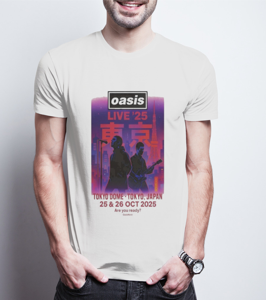 Oasis Live 2025 Tokyo Concert At Tokyo Dome October 25-26 Japan T-Shirt
