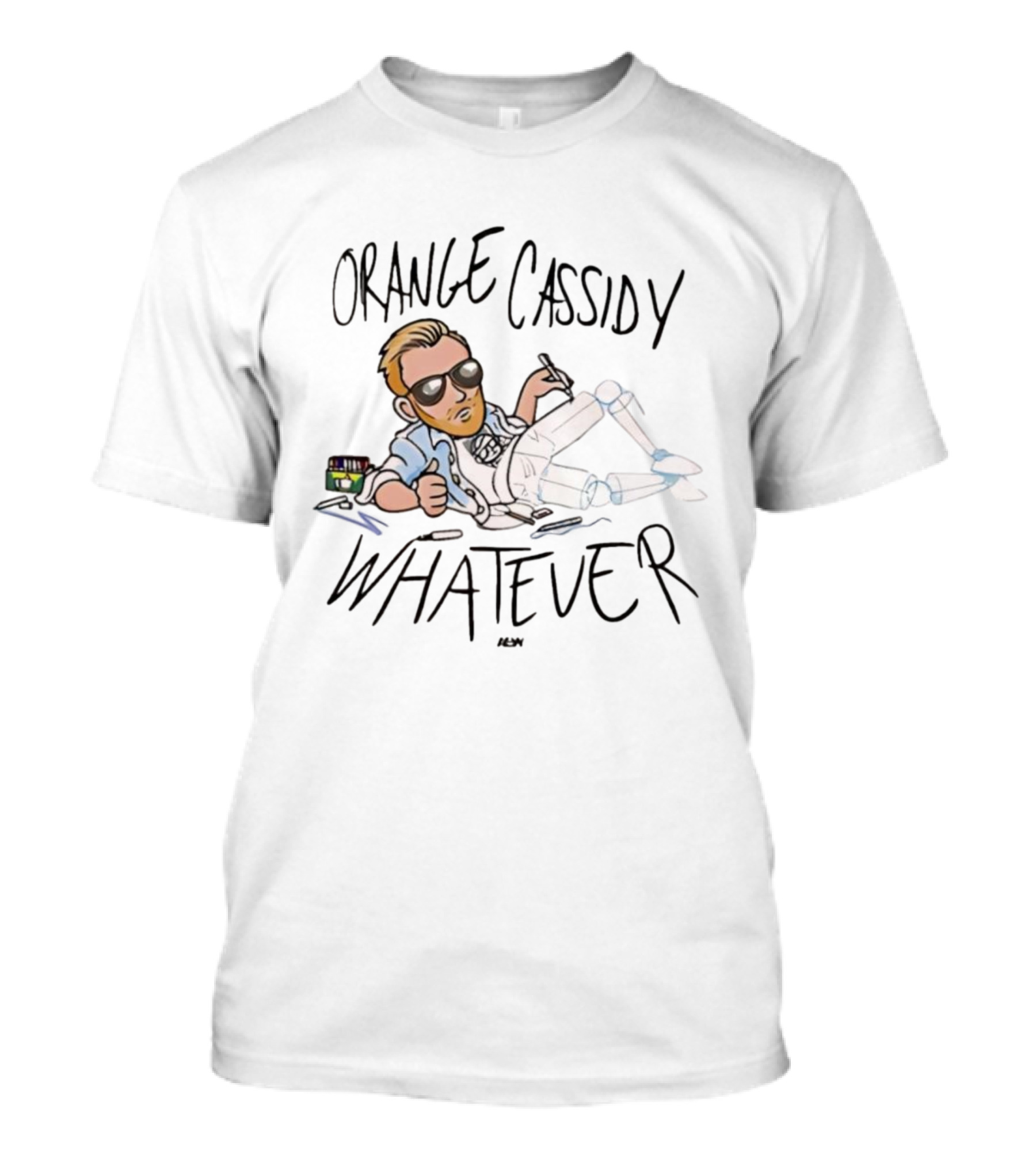 Orange Cassidy Whatever Relaxed Attitude Character T-Shirt