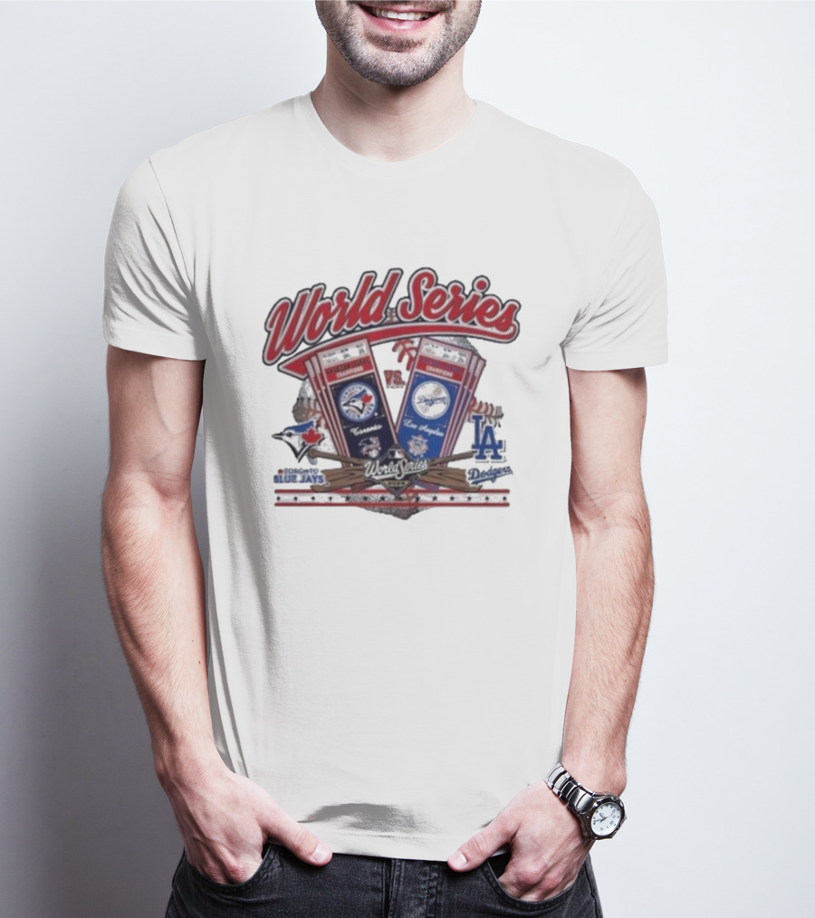 Toronto Blue Jays Vs Los Angeles Dodgers 2025 World Series Matchup Tickets Baseball Championship T-Shirt