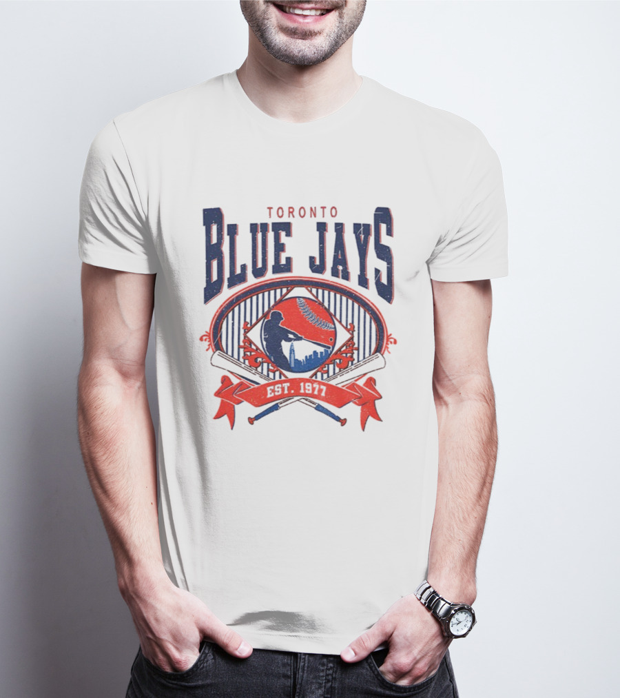 Toronto Blue Jays Vintage 90s Baseball Est 1977 Retro Toronto Blue Jays T-Shirt