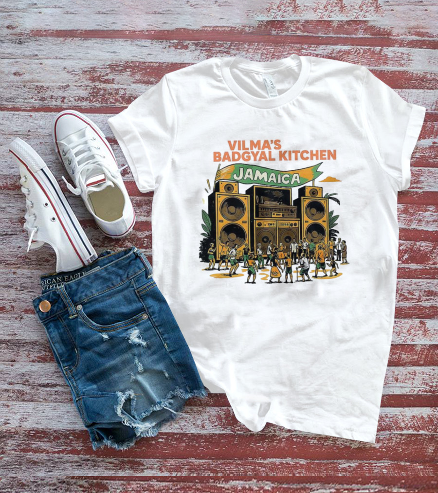 Vilma’s Badgyal Kitchen Jamaica Sound System Reggae Dance Party Vibes T-Shirt