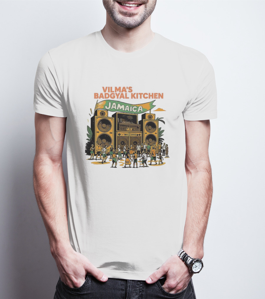 Vilma’s Badgyal Kitchen Jamaica Sound System Reggae Dance Party Vibes T-Shirt