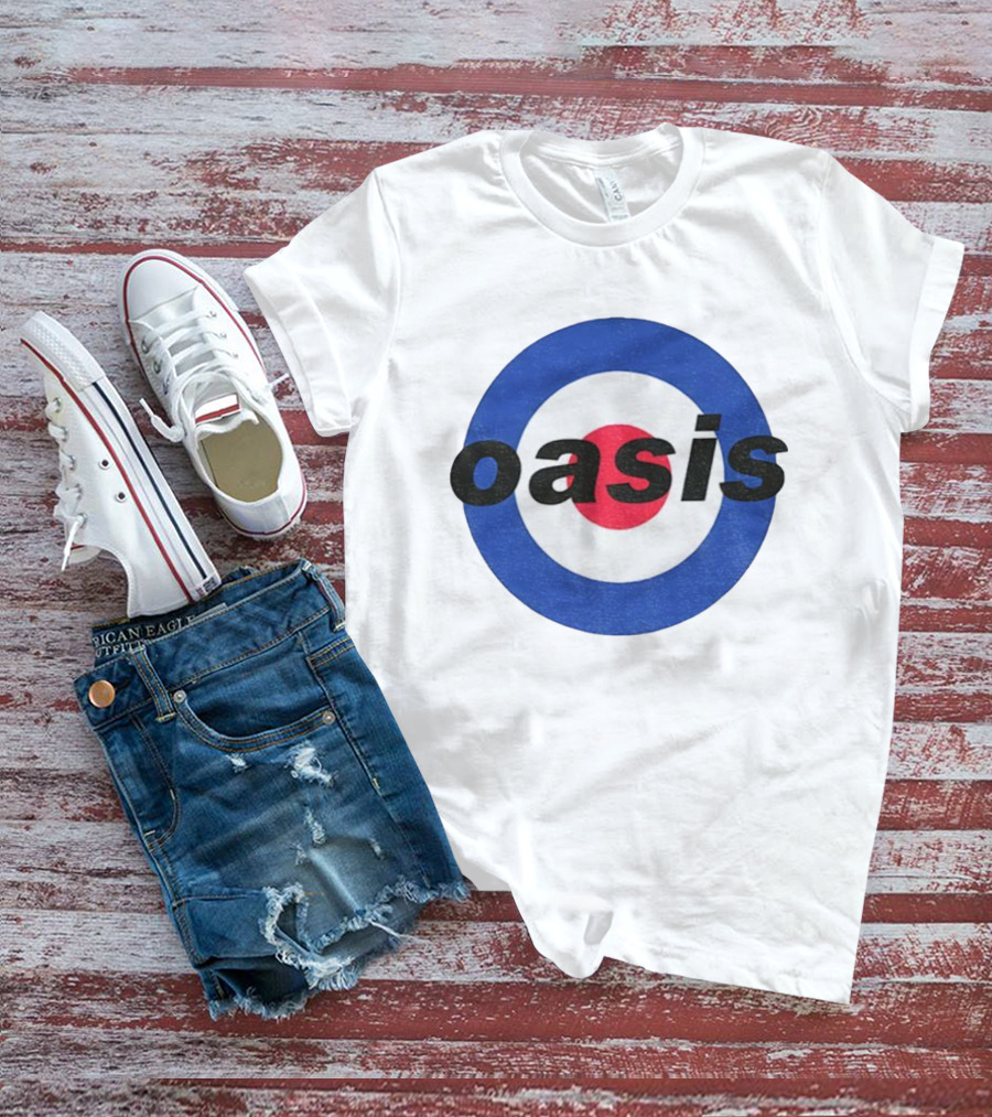 Oasis Mod Roundel Brit Pop Icon Style T-Shirt