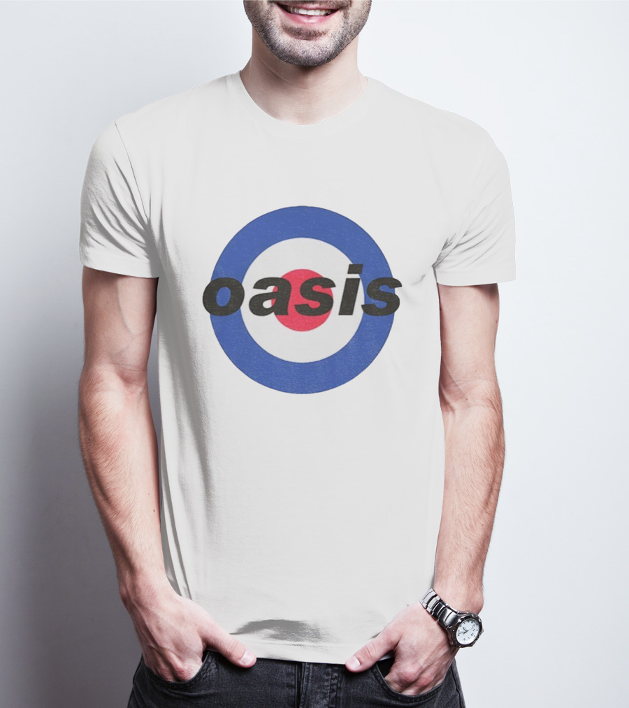 Oasis Mod Roundel Brit Pop Icon Style T-Shirt