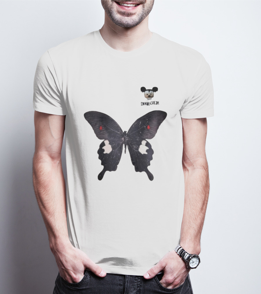 Cold Dead Butterfly Mouse Skull T-Shirt