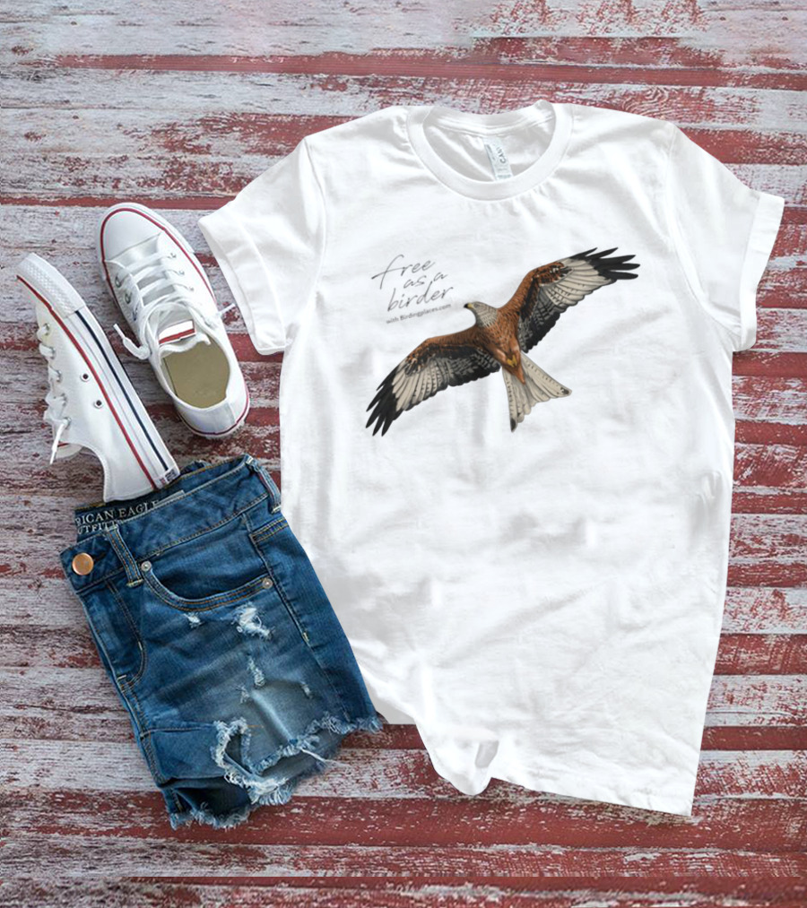 Eagle Free As A Birder Majestic Flight T-Shirt