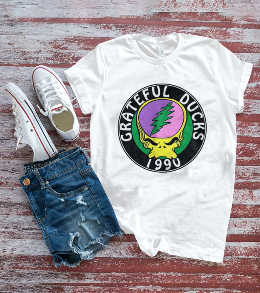 Grateful Ducks 1990 Football Game Day Grateful Dead X Oregon Ducks T-Shirt