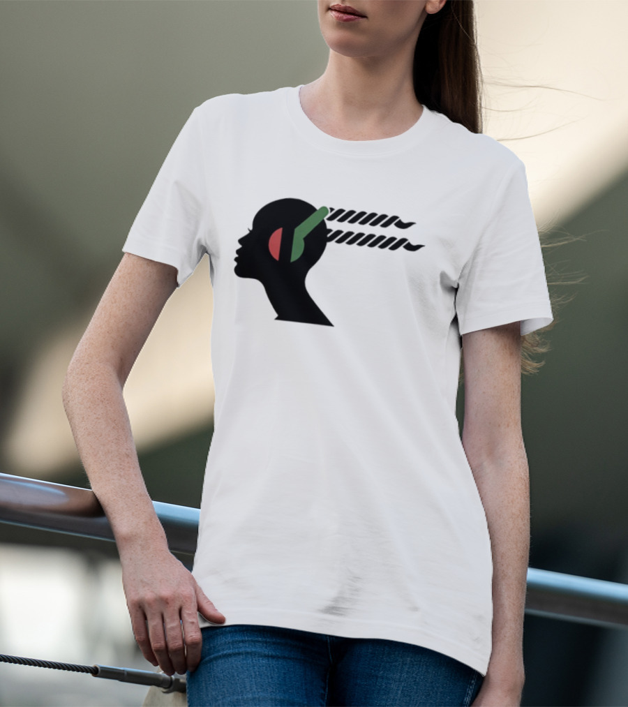 Jeffrey Wright Highest 2 Lowest Stackin’ Hits Records Silhouette With Headphones T-Shirt