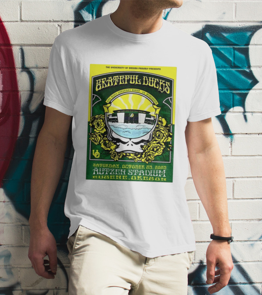 University Of Oregon Grateful Ducks One More Saturday Night Vs Wisconsin October 25 2025 Autzen Stadium Eugene T-Shirt