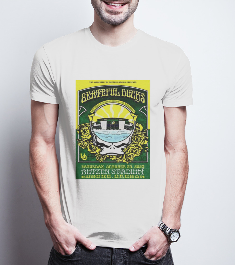University Of Oregon Grateful Ducks One More Saturday Night Vs Wisconsin October 25 2025 Autzen Stadium Eugene T-Shirt
