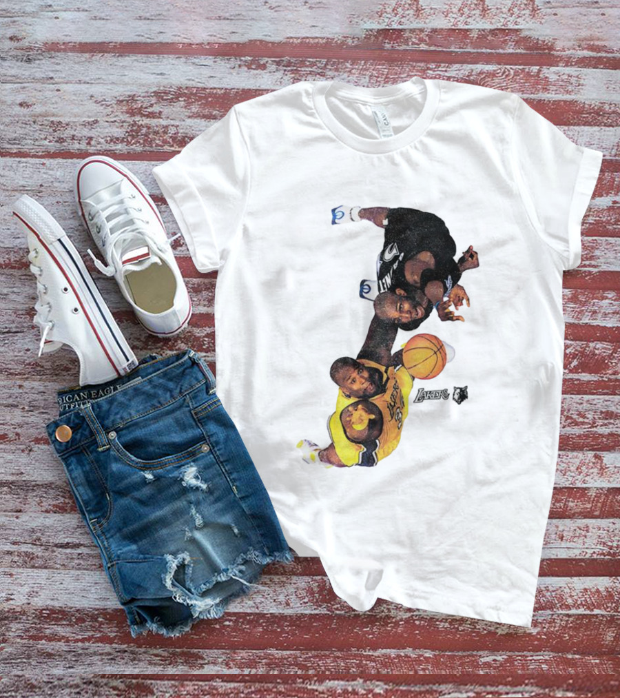 Kobe Bryant Los Angeles Lakers Kevin Garnett Minnesota Timberwolves NBA Vintage Rivalry T-Shirt