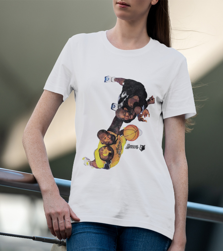 Kobe Bryant Los Angeles Lakers Kevin Garnett Minnesota Timberwolves NBA Vintage Rivalry T-Shirt