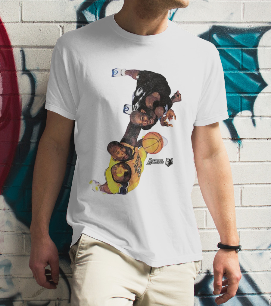 Kobe Bryant Los Angeles Lakers Kevin Garnett Minnesota Timberwolves NBA Vintage Rivalry T-Shirt
