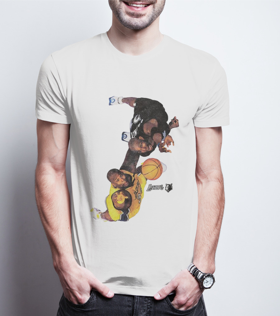 Kobe Bryant Los Angeles Lakers Kevin Garnett Minnesota Timberwolves NBA Vintage Rivalry T-Shirt