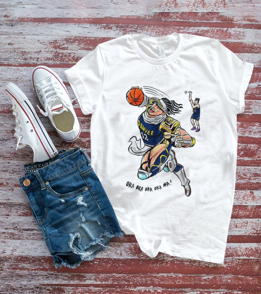 Denver Nuggets Anime Nikola Jokić Vs Aaron Gordon Basketball Ora Ora T-Shirt